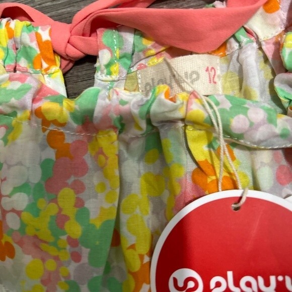 NWT Play Up Colorful Dot Printed Halter Top Size 12 - Picture 3 of 5